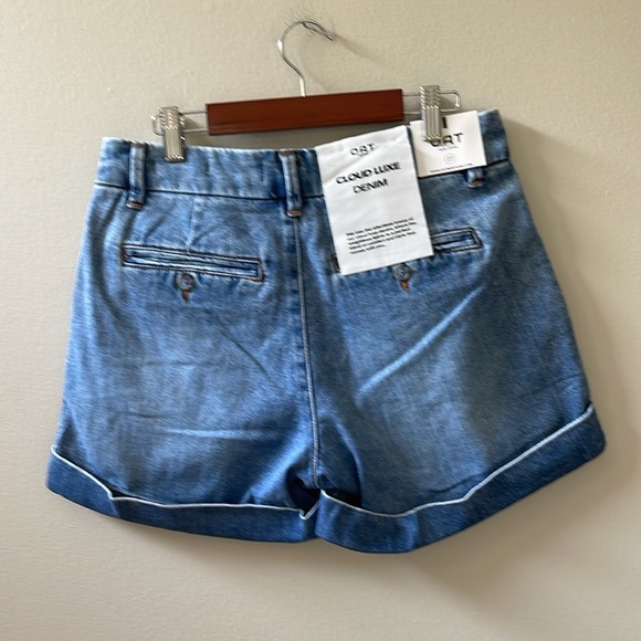 Oat New York Cloud Luxe Denim Classic Cotton High Waist Blue Jean Shorts Sz 27 - Picture 4 of 13